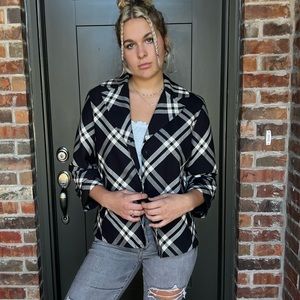 Talbots Size 14 plaid Blazer